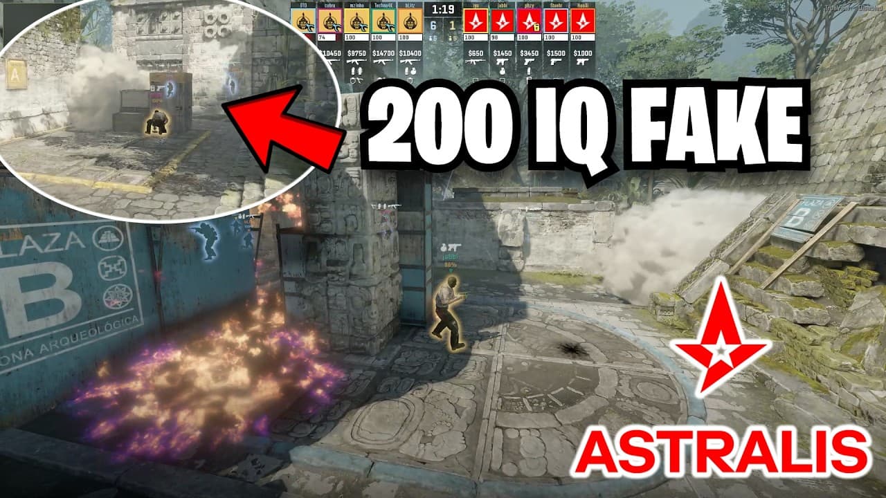 Astralis Ancient B Fake into A Take